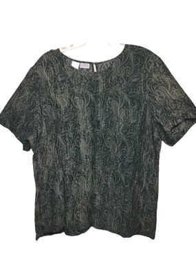 Napa Studio Green Paisley Blouse